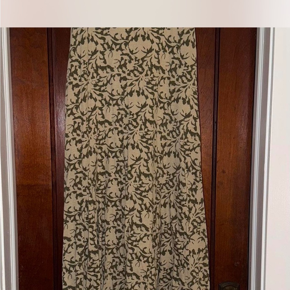 Lauren Ralph Lauren Cream and Brown Maxi dress